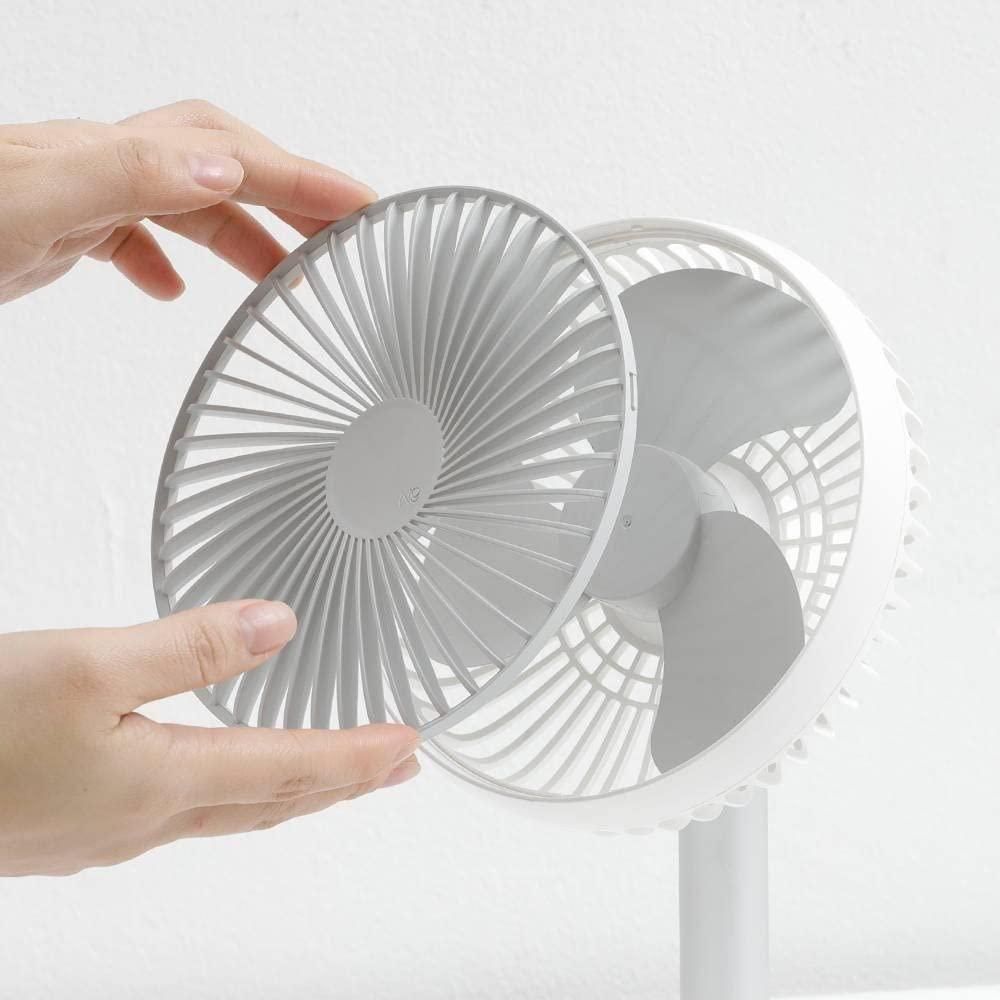 Portable Standing Fan with Adjustable Height & Battery Power