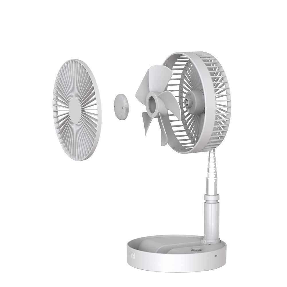 Portable Standing Fan with Adjustable Height & Battery Power